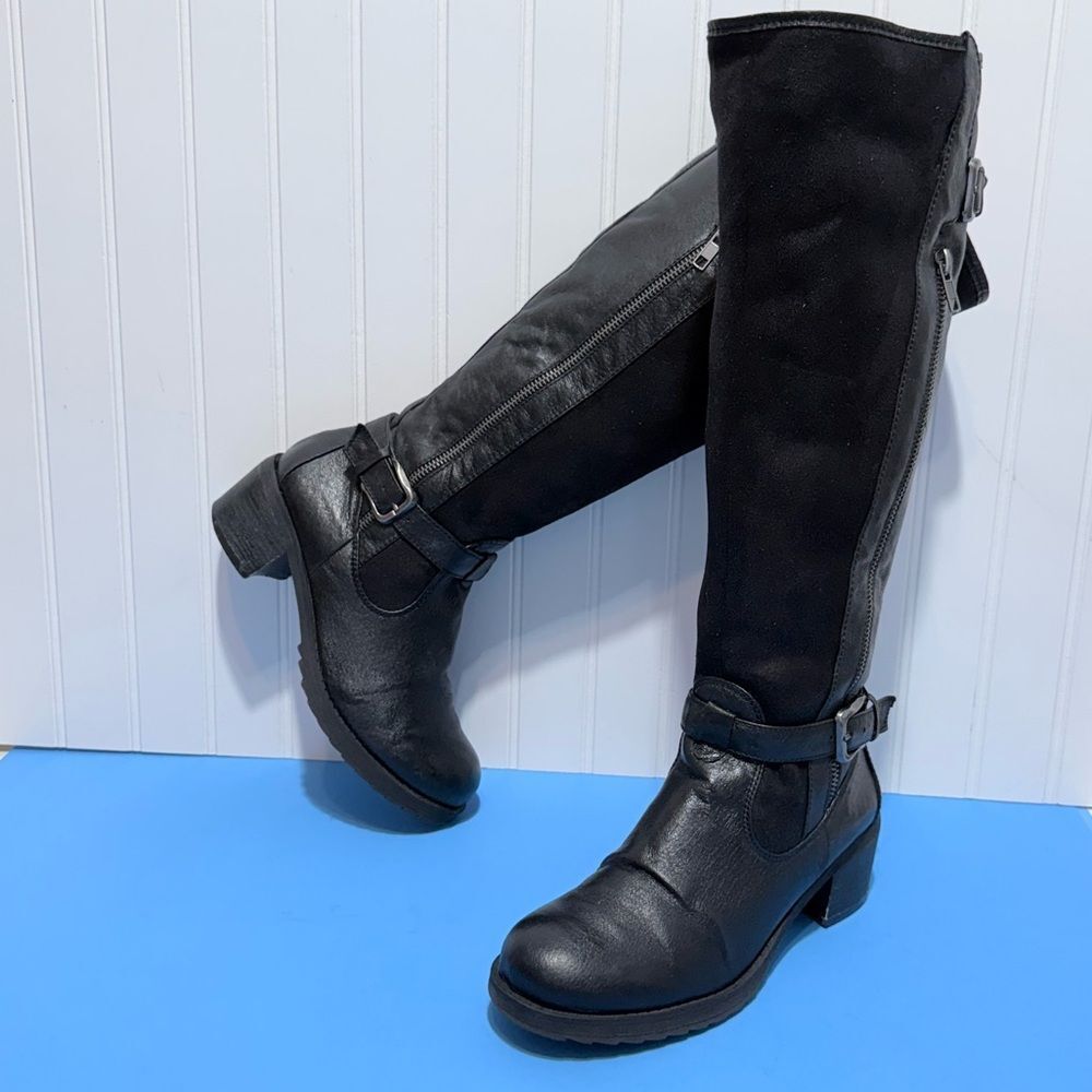 Baretraps Knightley Black Tall Riding Boots Size 6.5M‎